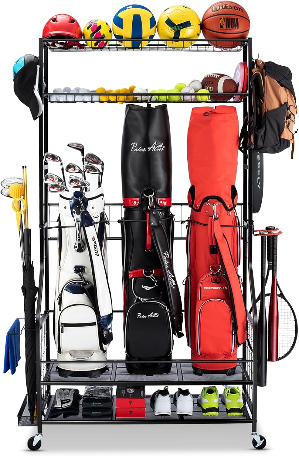 Golf Bag Storage Organizer Rac - Golf Equipment Organizer For Garage ulasan dan harga