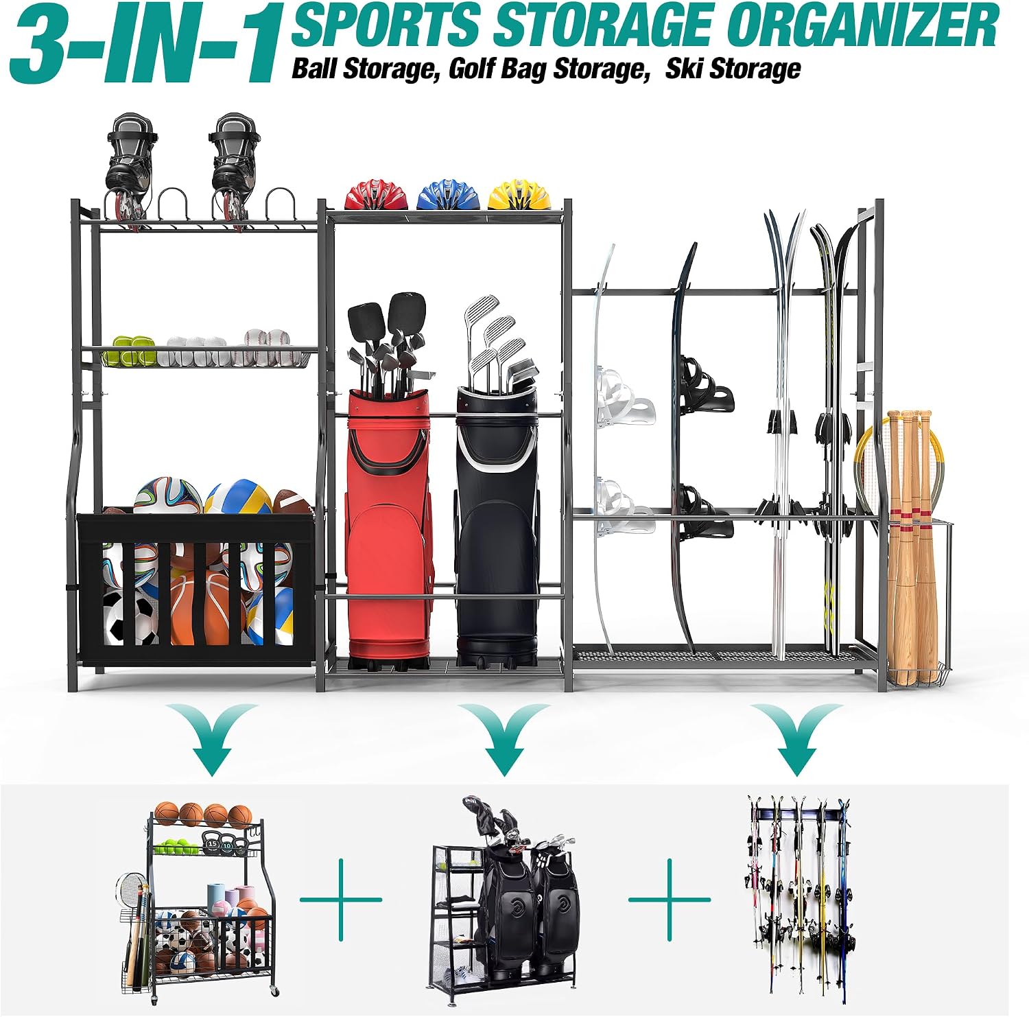 Sports Equipment Organizer Gol - Golf Equipment Garage Storage ulasan dan harga