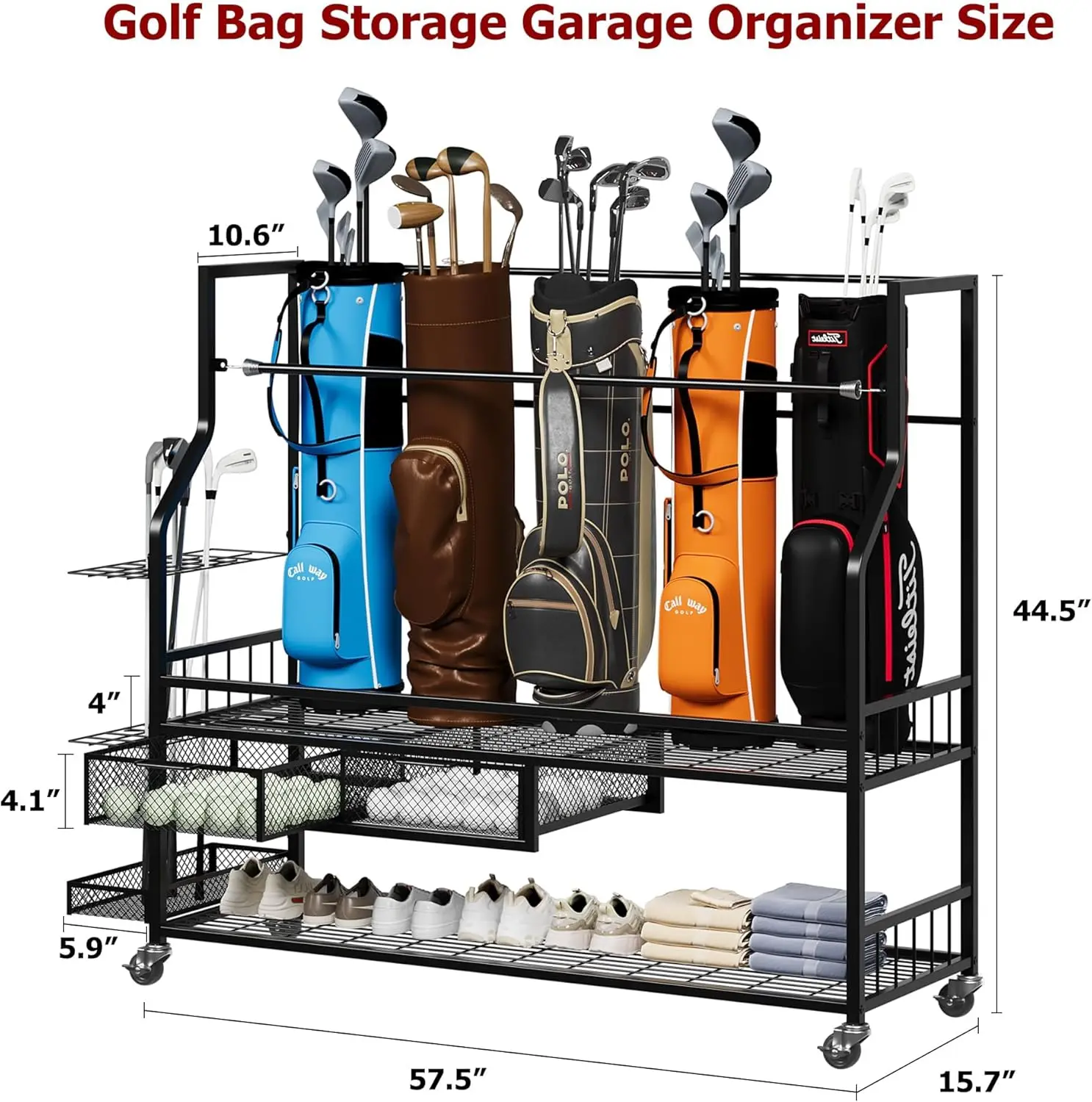 Multifunctional Rolling Golf B - Golf Equipment Garage Storage ulasan dan harga